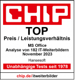 hansesoft Chip Testsiegel Preis Leistung.